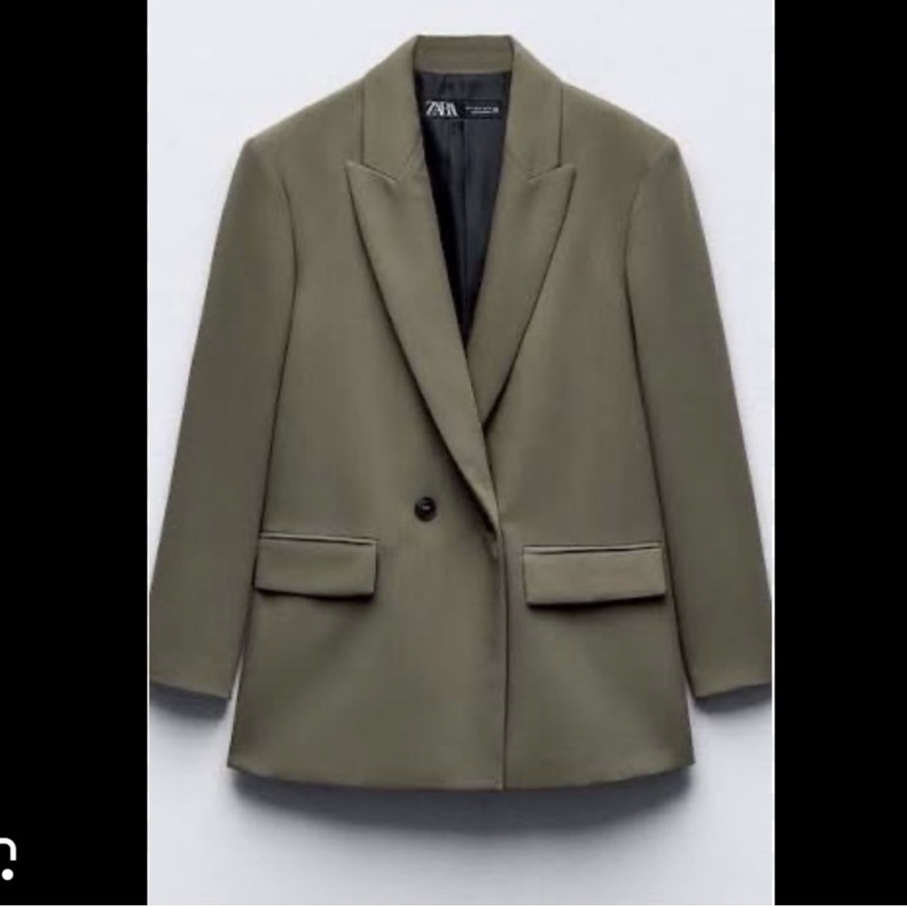 Zara Women's Oversized Olive Blazer